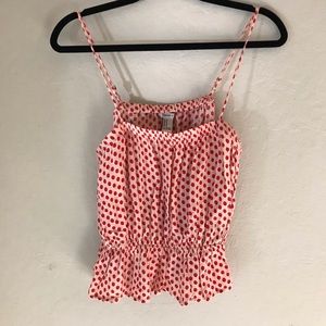 Forever 21 Red Polka Top Blouse